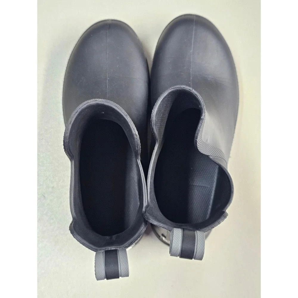 Totes Everywear Black Chelsea Rain Boots Womens Size 7 Waterproof Ankle Boots